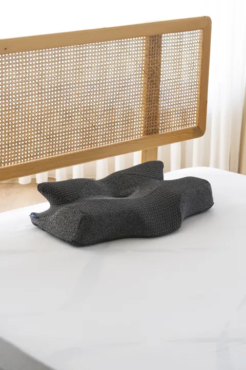 Beauty Pillow Ergonomic Visco Pillow, BLACK, GREY